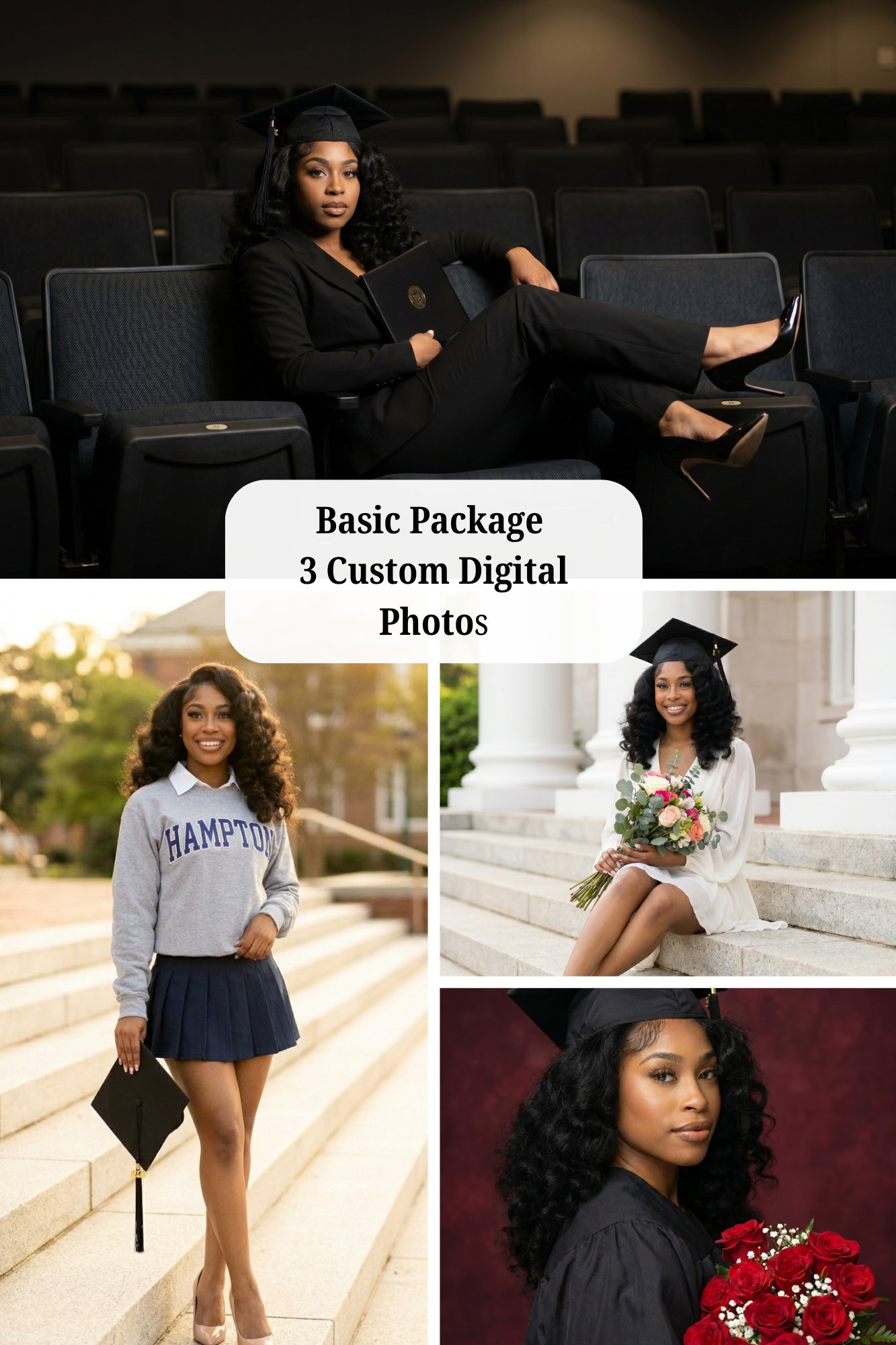 AI Graduation Shoot | Basic Package | 3 Custom Digital Photos